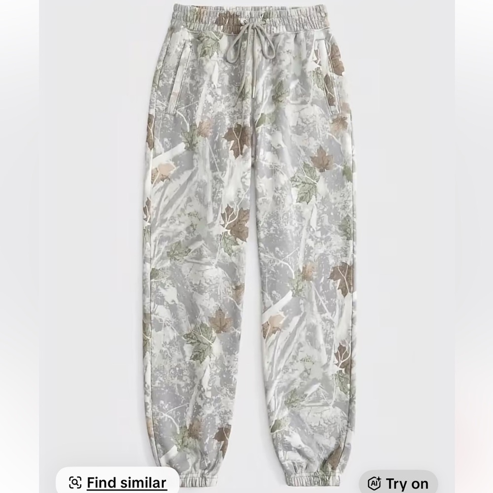 Abercrombie Camo Sunday Baggy Sweatpant • Cuffed Jogger • M • Worn Once